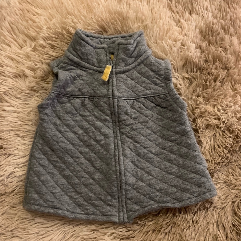Gray Quilted Vest